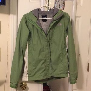 Green North Face Rain Jacket